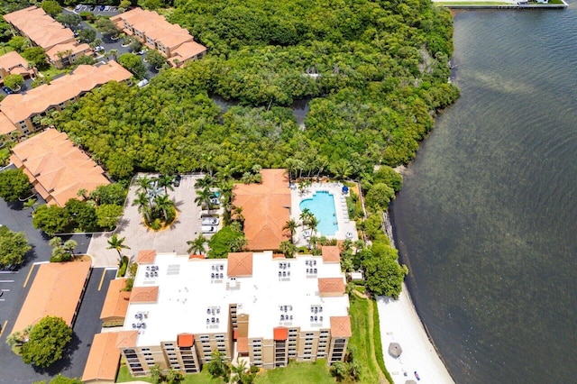 800 Scotia Dr Unit 102, Hypoluxo, FL 33462 - drone / aerial view of a pool area and a large body of water