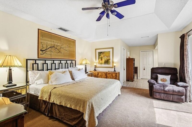 7 Atrium Cir Unit D, Atlantis, FL 33462 - bedroom featuring carpet and a ceiling fan
