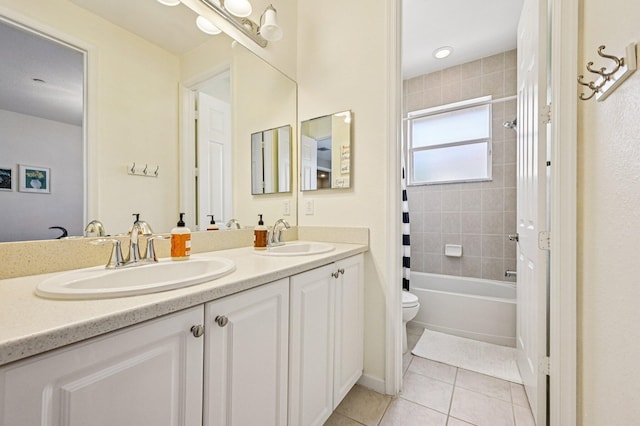 9425 SW Purple Martin Way, Stuart, FL 34997 - bathroom with double vanity, tile patterned floors, and shower / washtub combination