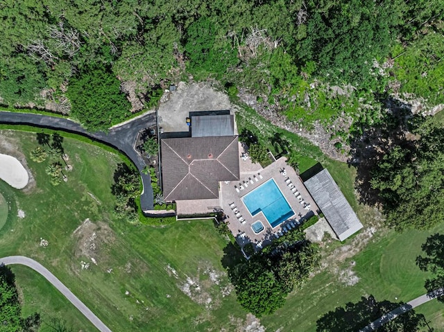 21290 Juego Cir Unit 12F, Boca Raton, FL 33433 - bird's eye view of a pool area