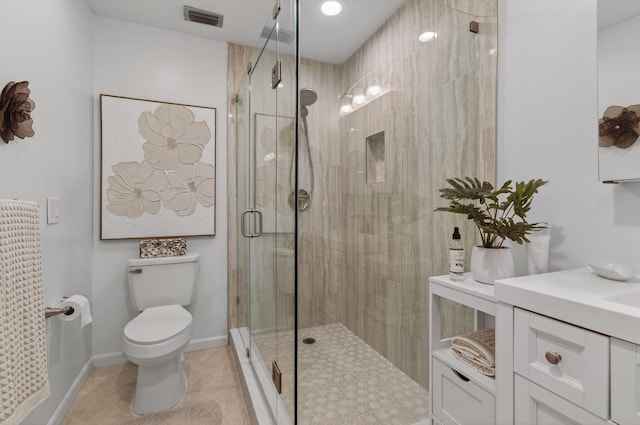 1320 NW 20th Ave Unit 202, Delray Beach, FL 33445 - full bathroom featuring a shower stall, tile patterned floors, and vanity