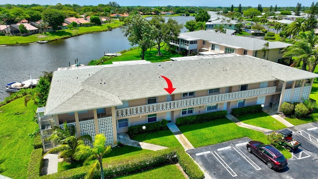 1320 NW 20th Ave Unit 202, Delray Beach, FL 33445 - aerial view of property and surrounding area with a nearby body of water