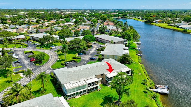 1320 NW 20th Ave Unit 202, Delray Beach, FL 33445 - aerial perspective of suburban area featuring a large body of water
