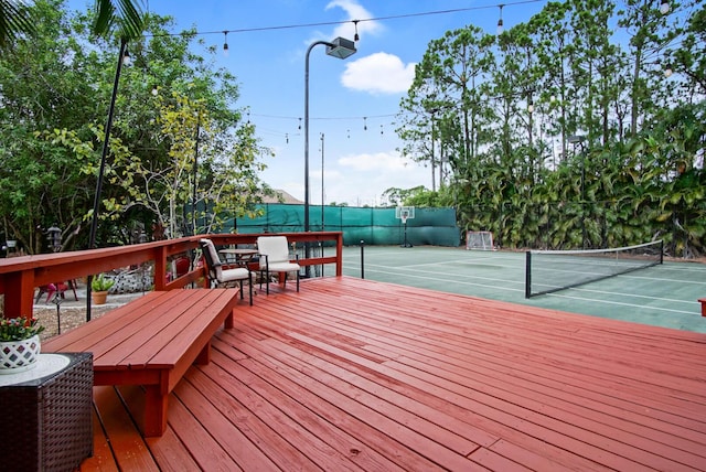 3283 SE W Snow Rd, Port Saint Lucie, FL 34984 - deck featuring a tennis court