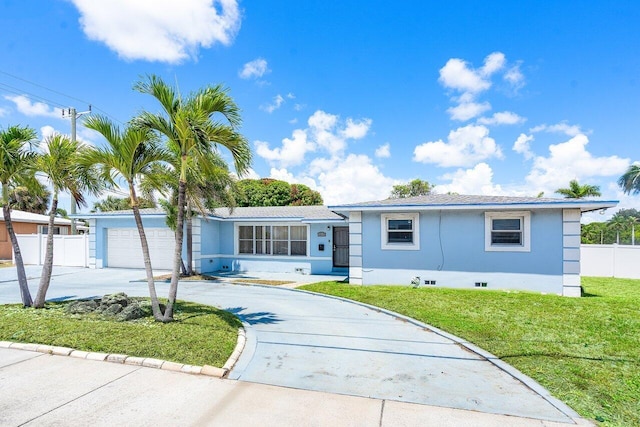 1209 N Australian Ave, West Palm Beach, FL 33401 - view of front of house featuring driveway, a garage, and stucco siding