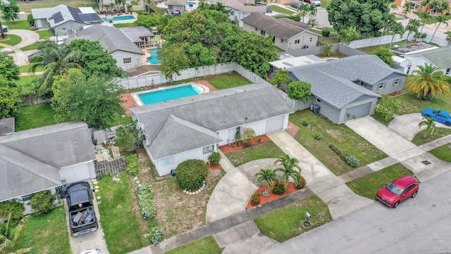 10151 Windtree Ln N, Boca Raton, FL 33428 - aerial perspective of suburban area with a pool
