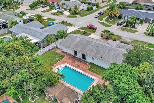 10151 Windtree Ln N, Boca Raton, FL 33428 - aerial perspective of suburban area featuring a pool area