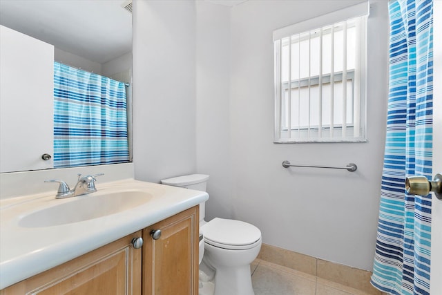 8073 Pelican Harbour Dr, Lake Worth, FL 33467 - bathroom with tile patterned floors, vanity, and curtained shower