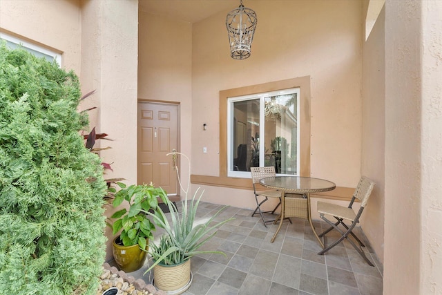 8073 Pelican Harbour Dr, Lake Worth, FL 33467 - entrance to property with stucco siding and a patio area