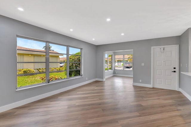 5073 Lakefront Blvd Unit D, Delray Beach, FL 33484 - spare room featuring recessed lighting and wood finished floors