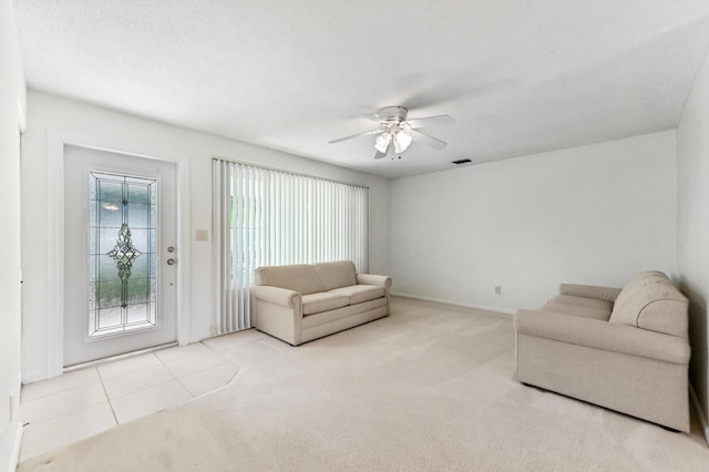 436 Santa Anna Dr, Palm Springs, FL 33461 - living area with a ceiling fan and carpet floors