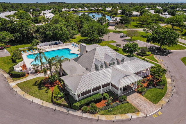424 NE Leaping Frog Way, Port Saint Lucie, FL 34983 - drone / aerial view of a pool and a nearby body of water