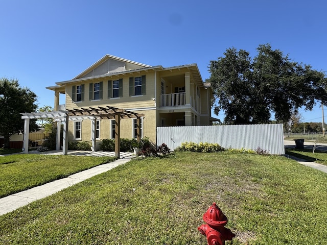 2799 Saranac Ave, West Palm Beach, FL 33409 - view of front of property with a pergola and a patio area