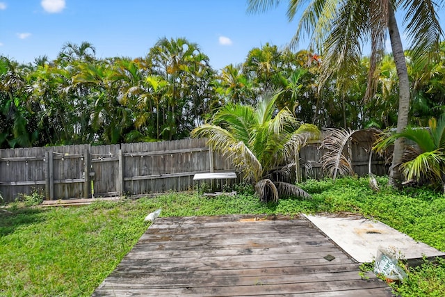 3 Ripley Way, Boynton Beach, FL 33426 - wooden terrace with a fenced backyard