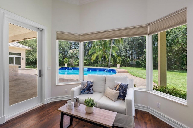 16164 Bridlewood Cir, Delray Beach, FL 33445 - sunroom / solarium with view of scattered trees