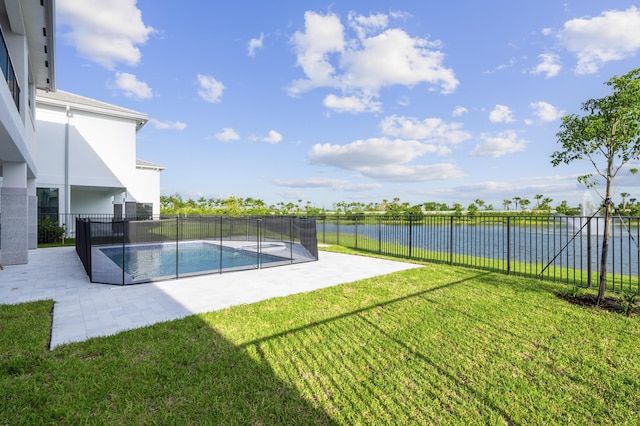 12870 Crane Xing, Palm Beach Gardens, FL 33412 - fenced backyard featuring a patio and a water view