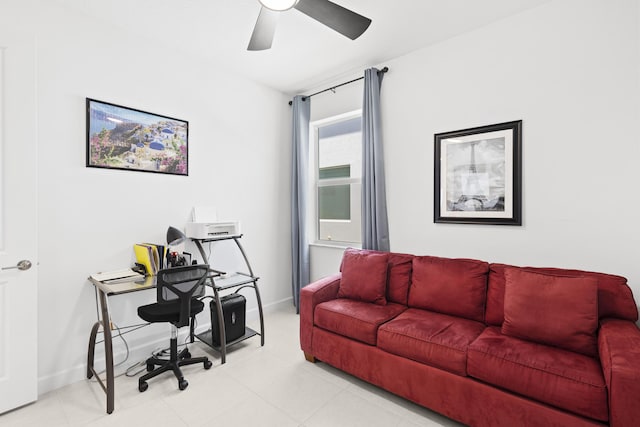 5697 Graceful Way, Delray Beach, FL 33484 - office featuring a ceiling fan