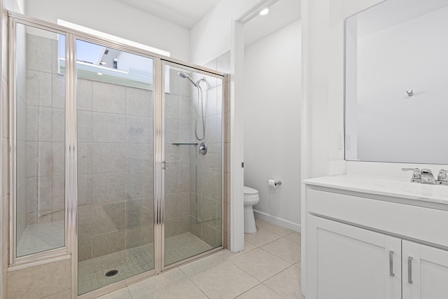 5697 Graceful Way, Delray Beach, FL 33484 - full bath featuring a stall shower, vanity, and tile patterned flooring