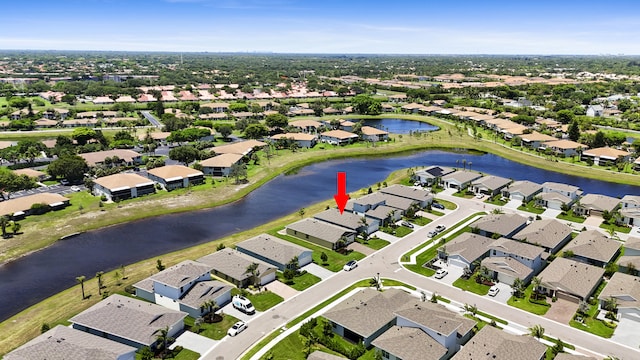 5697 Graceful Way, Delray Beach, FL 33484 - aerial overview of property's location featuring nearby suburban area and a nearby body of water