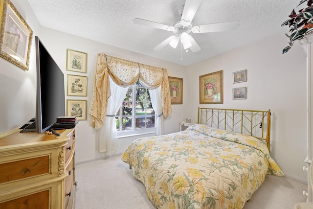1350 SW 18th St, Boca Raton, FL 33486 - bedroom with carpet floors, a textured ceiling, and ceiling fan