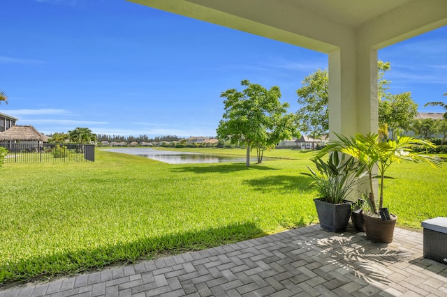 15187 Goldfinch Cir, Westlake, FL 33470 - view of patio featuring a water view
