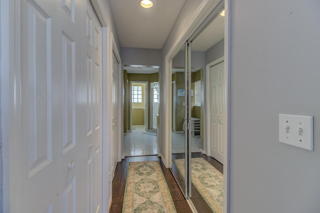 925 SW All American Blvd, Palm City, FL 34990 - hall with dark wood finished floors and recessed lighting