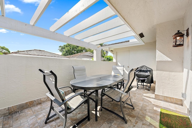 3596 Freshwater Dr, Jupiter, FL 33477 - view of patio featuring outdoor dining area and a pergola