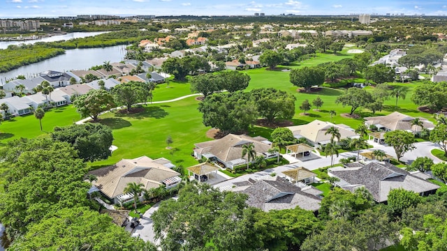 3596 Freshwater Dr, Jupiter, FL 33477 - aerial view of residential area with a large body of water and a local golf course