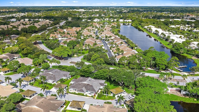 3596 Freshwater Dr, Jupiter, FL 33477 - aerial overview of property's location featuring nearby suburban area and a large body of water