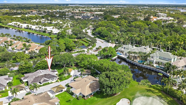 3596 Freshwater Dr, Jupiter, FL 33477 - aerial view of property's location featuring nearby suburban area and a large body of water