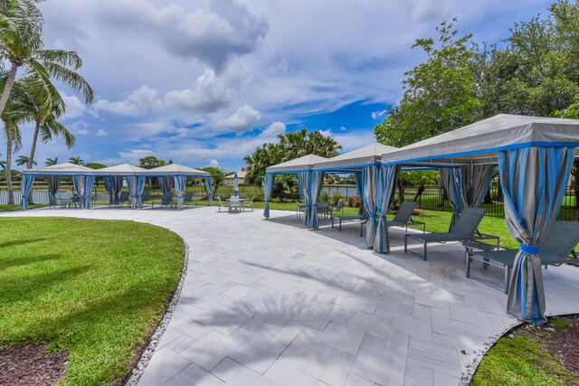 9724 Via Grandezza, Wellington, FL 33411 - view of home's community featuring a gazebo and a patio area