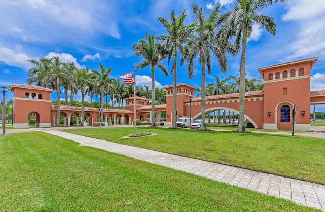 9724 Via Grandezza, Wellington, FL 33411 - view of property's community with a lawn
