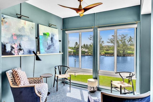 2 Colonial Club Dr Unit 203, Boynton Beach, FL 33435 - sunroom featuring a water view