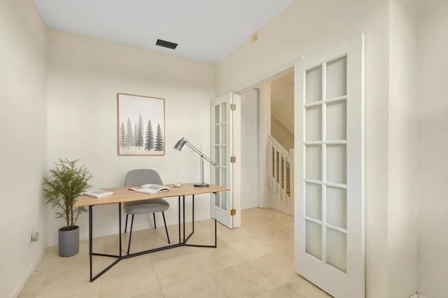 770 Millbrae 4 Ct Unit 4, West Palm Beach, FL 33401 - office space with french doors and light tile patterned floors