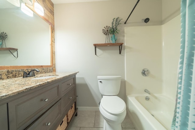 1450 SW 28th St, Okeechobee, FL 34974 - full bathroom with vanity, tile patterned flooring, and shower / bath combo