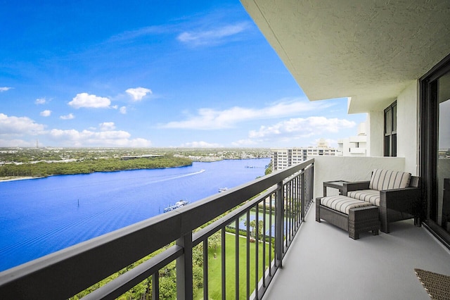 2001 N Ocean Blvd Unit 1804, Boca Raton, FL 33431 - balcony featuring a water view