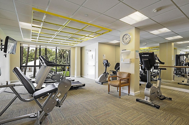2001 N Ocean Blvd Unit 1804, Boca Raton, FL 33431 - gym featuring carpet floors and baseboards