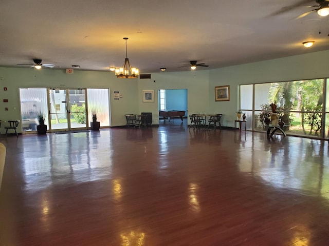 2200 Springdale Blvd Unit 306, Palm Springs, FL 33461 - living area with a ceiling fan and dark wood-style flooring