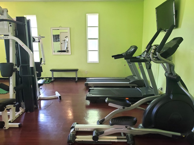 2200 Springdale Blvd Unit 306, Palm Springs, FL 33461 - workout area featuring wood finished floors