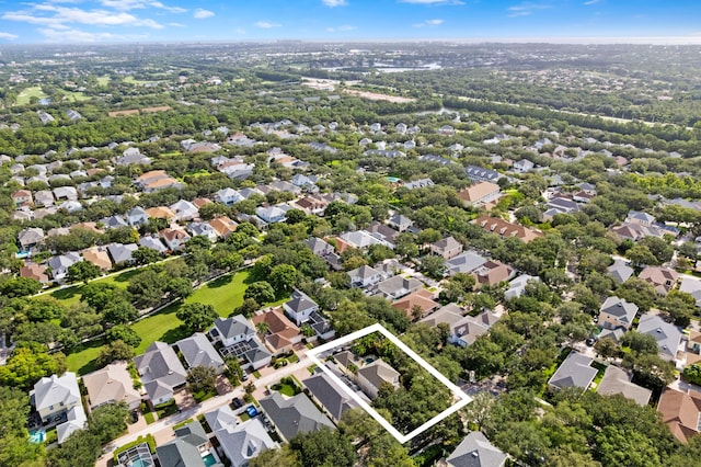240 Honeysuckle Dr, Jupiter, FL 33458 - aerial perspective of suburban area with property parcel outlined