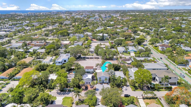 218 NE 10th St, Delray Beach, FL 33444 - aerial overview of property's location with nearby suburban area