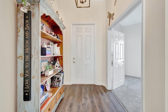 352 NW Granville St, Port Saint Lucie, FL 34986 - entryway with wood finished floors and baseboards