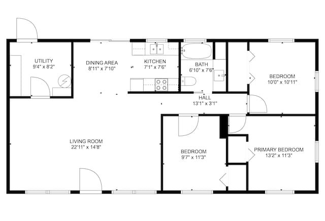 706 Azalea Ave, Fort Pierce, FL 34982 - view of property floor plan