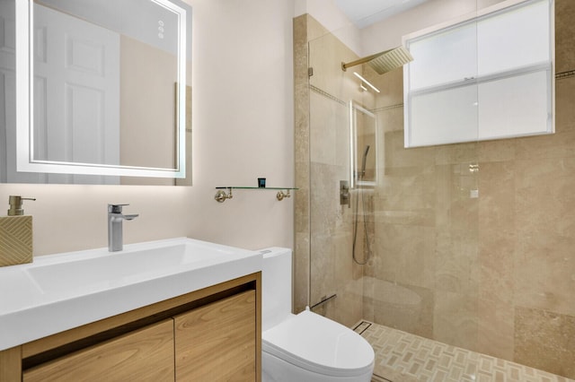 718 Edgebrook Ln, West Palm Beach, FL 33411 - bathroom featuring vanity and tiled shower