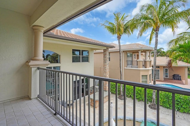718 Edgebrook Ln, West Palm Beach, FL 33411 - balcony featuring view of pool area