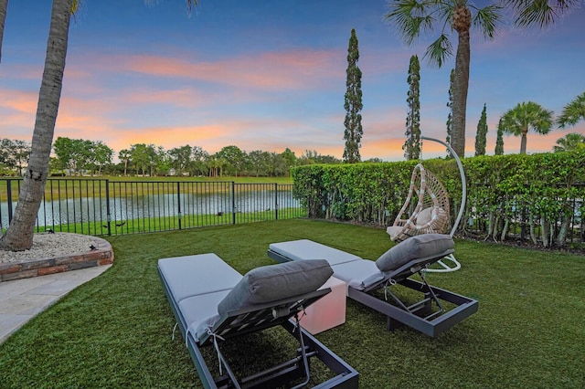 718 Edgebrook Ln, West Palm Beach, FL 33411 - fenced backyard featuring a water view