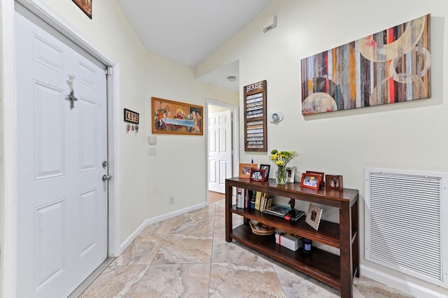 8404 Long Bay, West Palm Beach, FL 33411 - entrance foyer with baseboards and light marble finish flooring