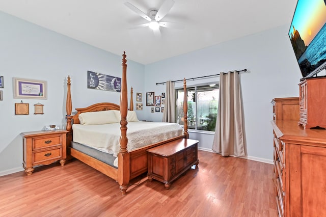 8404 Long Bay, West Palm Beach, FL 33411 - bedroom with light wood-style floors and a ceiling fan