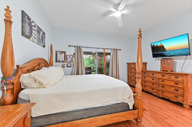 8404 Long Bay, West Palm Beach, FL 33411 - bedroom featuring light wood-style flooring and ceiling fan