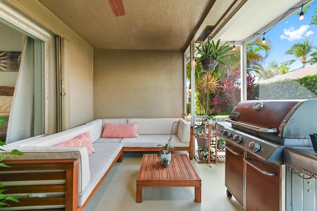 8404 Long Bay, West Palm Beach, FL 33411 - balcony with area for grilling and an outdoor living space